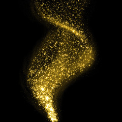 Wall Mural - Gold glittering star dust evaporating tail