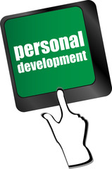 Poster - Keyboard key with enter button personal development