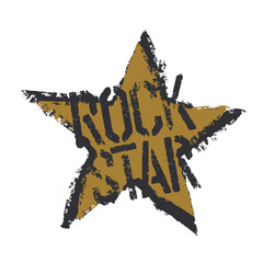 Wall Mural - Rockstar. Grunge symbol design. Isolated on white