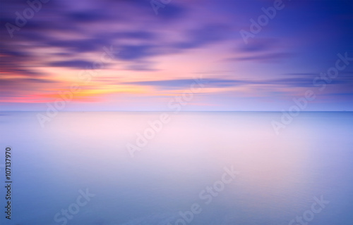 Long Exposure of soft sunset for background Poster