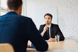 Professional businessman during job interview