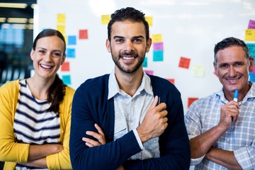 Aufkleber - Colleagues smiling at camera