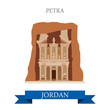 Petra in Jordan vector flat attraction landmarks