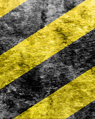 Wall Mural - Black and yellow hazard lines