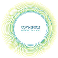 Poster - Abstract composition of different circles. Vector design templat