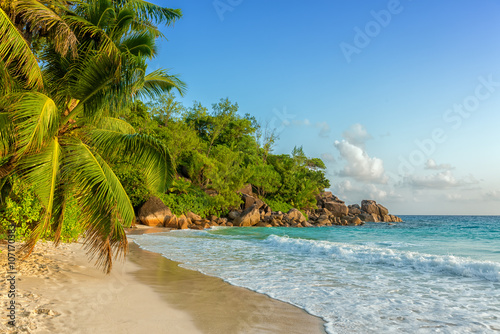 Obraz Dibond paradisiac anse georgette beach na Seszelach wyspa praslin