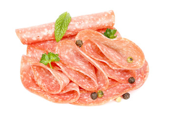 Wall Mural - sausage salami slices