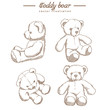Hand drawn teddy bear