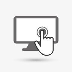 cursor and computer design, vector illustration