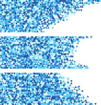 Blue and white abstract banners.