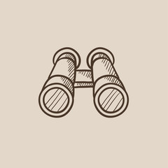 Canvas Print - Binocular sketch icon.