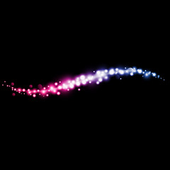 Wall Mural - Vector neon star dust glittering sparkles wave