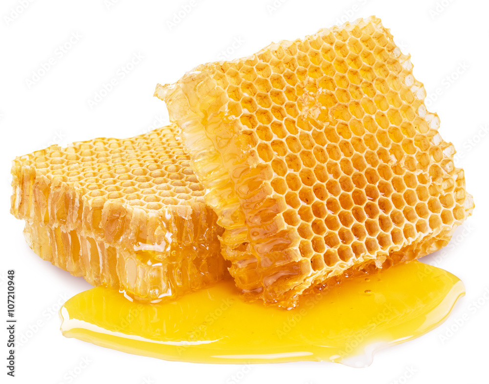 Honeycomb. High-quality picture contains clipping paths. - obrazy, fototapety, plakaty 