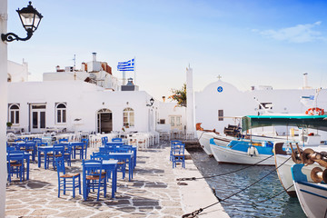 Wall Mural - Greek fishing village in Paros, Naousa, Greece