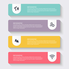 Aufkleber - Vector colorful info graphics for your business presentations.