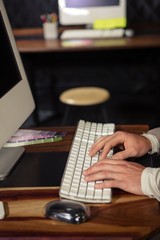 Aufkleber - Creative businessman using computer