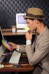 Aufkleber - Creative businessman using colour sample