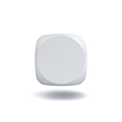 Poster - Blank button isolated on white background with shadow