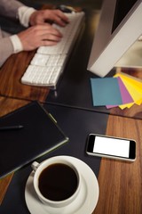 Aufkleber - Creative businessman using computer