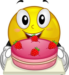 Wall Mural - Smiley Show Strawberry Cake