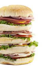 Poster - pile of ham sandwiches