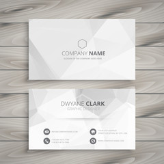 white business card