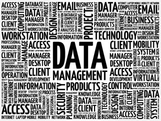Poster - Data Management word cloud concept