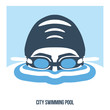 Swimming team logo