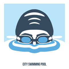 Swimming team logo