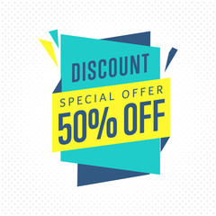 Wall Mural - sale badge, vector in flat design style. discount special offer badge.