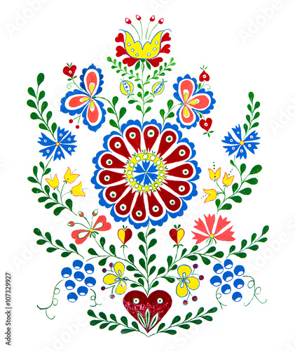 Traditional Ornament For Wine Region In South Moravia Slovacko Czech Republic Isolated On White Background Stock Photo Adobe Stock