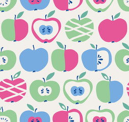 Aufkleber - seamless pattern with apples