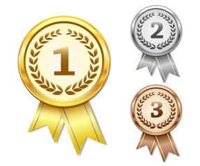 vector award medals set