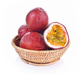 Sticker - Passion Fruit  in Basket on white background