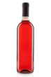 Rose wine bottle isolated on white, clipping path included