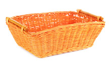 Orange Wooden Basket