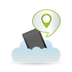 Poster - gps icon design, vector illustration