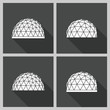 geodesic dome Vector flat