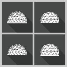 Geodesic Dome Vector Flat