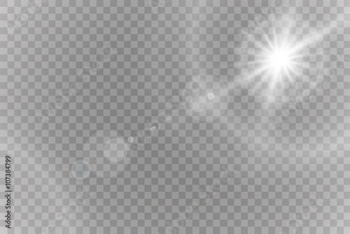 Fotografía Vector transparent sunlight special lens flare light effect.