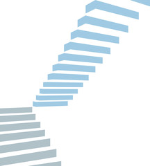 Wall Mural - Stair on white background