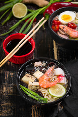 Sticker - Table served with asian noodle soup