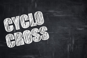 Sticker - Chalkboard writing: cyclo cross sign background