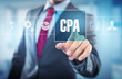 businessman touching CPA / Concept