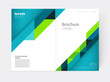 Cover design. Brochure, flyer, annual report cover template. a3 size. modern Geometric Abstract background. blue & green diagonal lines. vector-stock illustration EPS 10