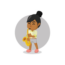 Girl Playing Saxophone