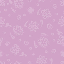Seamless Pattern Violet Background. Purple Card. Seamless Pattern Background Of Purple Flowers.