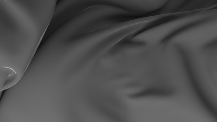 Poster - abstract 3d background with folded and wavy cloth