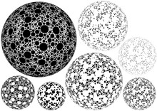 Dotted Spherical Shapes - Design Element Illustration, Vector