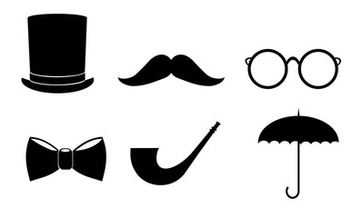 Wall Mural - gentleman icon set. vector art.
